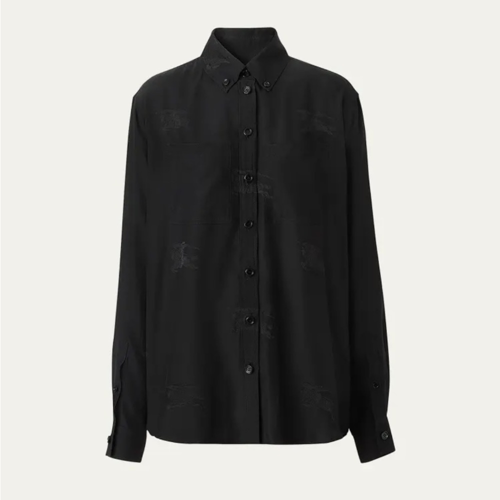 BURBERRY
Ivanna Embroidered Button-Front Blouse
